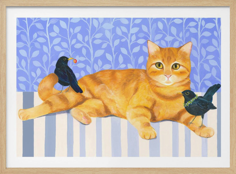 Ontspannen oranje tabby kat | Poster
