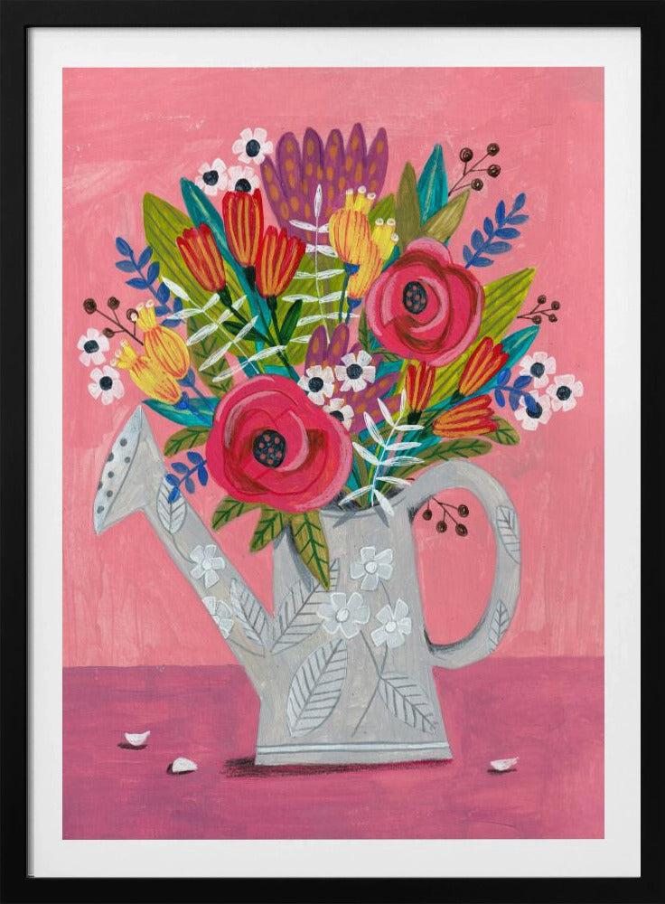 Watering Can with Flowers | Poster