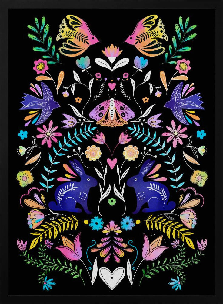 Kleurrijke volkskunstillustratie | Poster