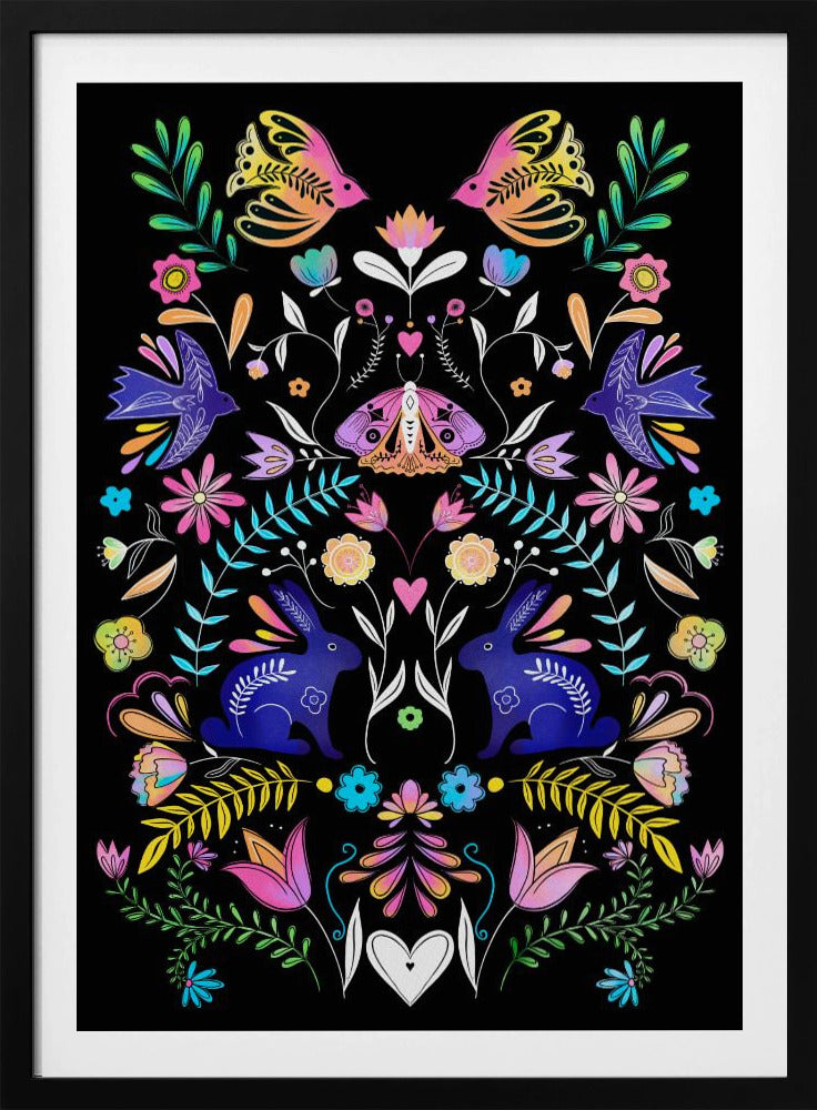 Kleurrijke volkskunstillustratie | Poster