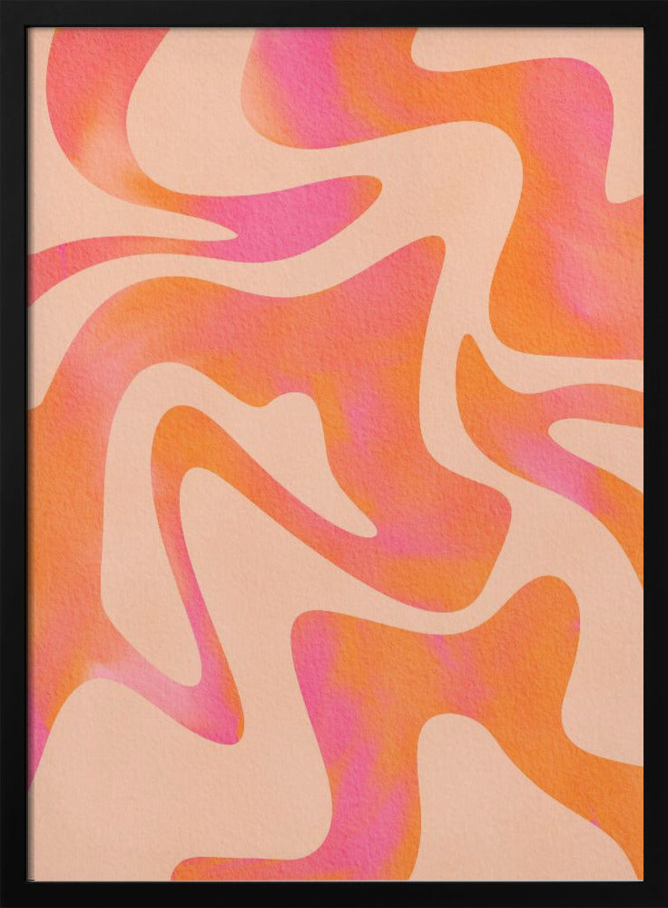 Abstracte golf - Peach Fuzz | Poster