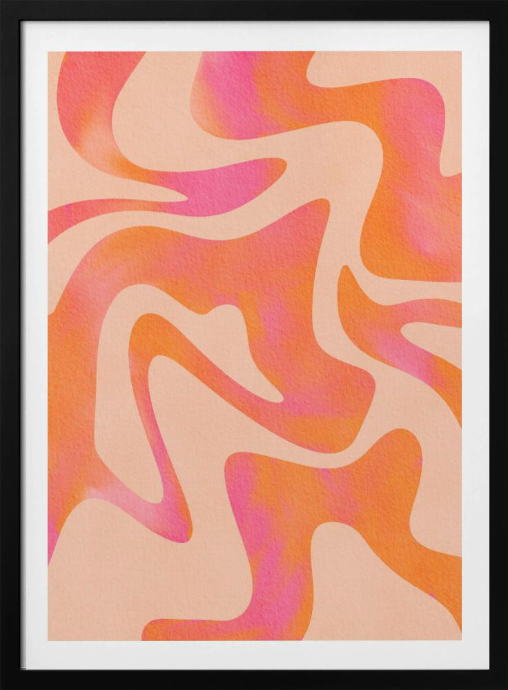 Abstracte golf - Peach Fuzz | Poster