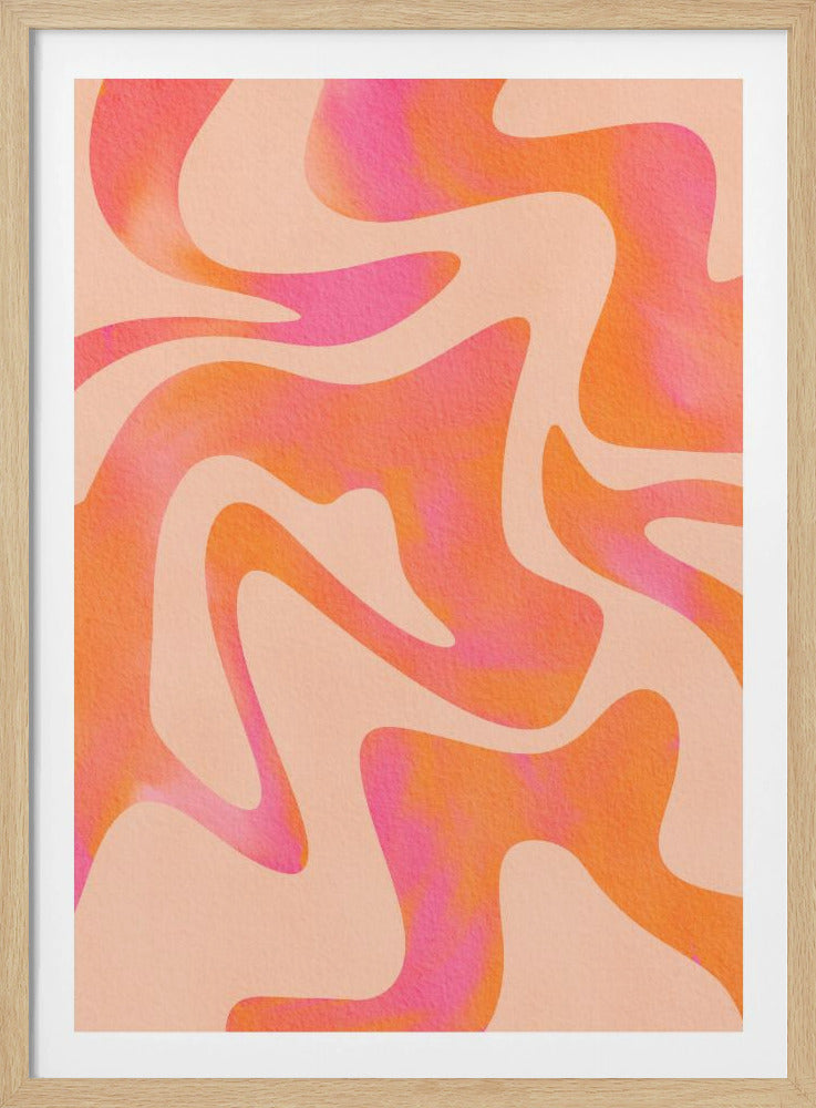 Abstracte golf - Peach Fuzz | Poster