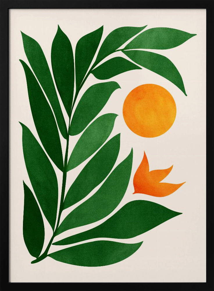 Zonsondergang in tropisch bos | Poster