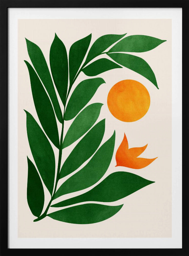 Zonsondergang in tropisch bos | Poster