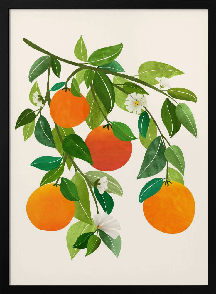 Sinaasappels en bloesems II | Poster