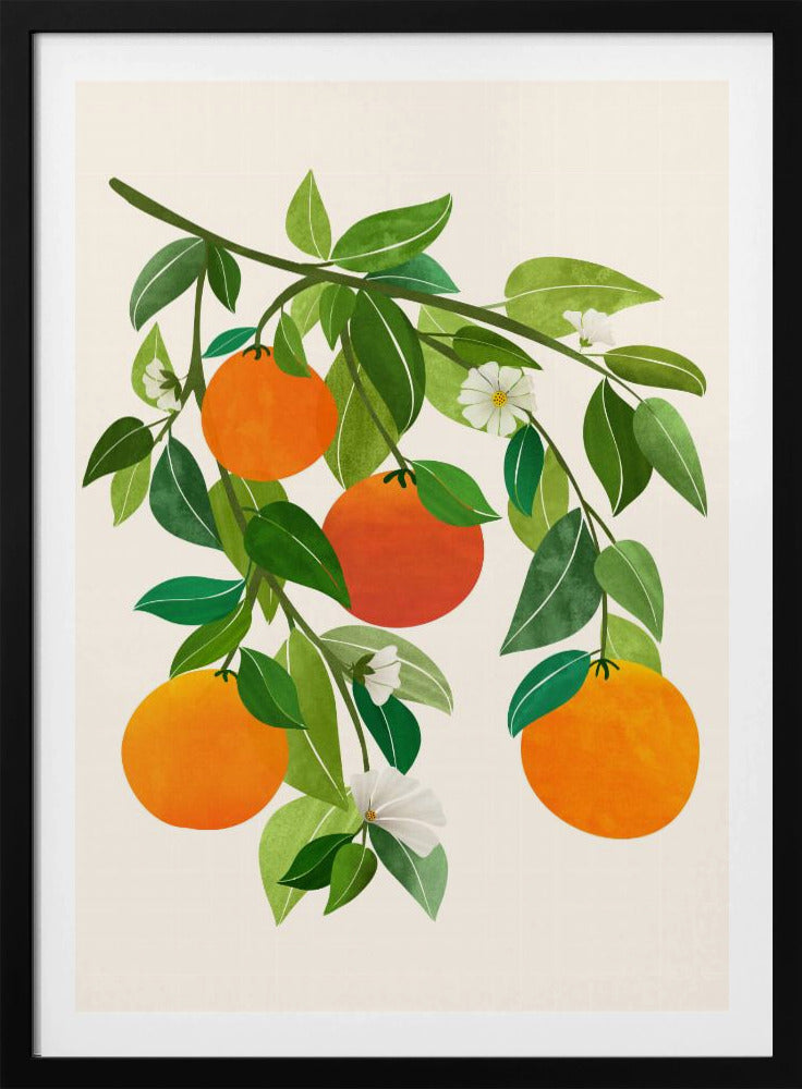 Sinaasappels en bloesems II | Poster