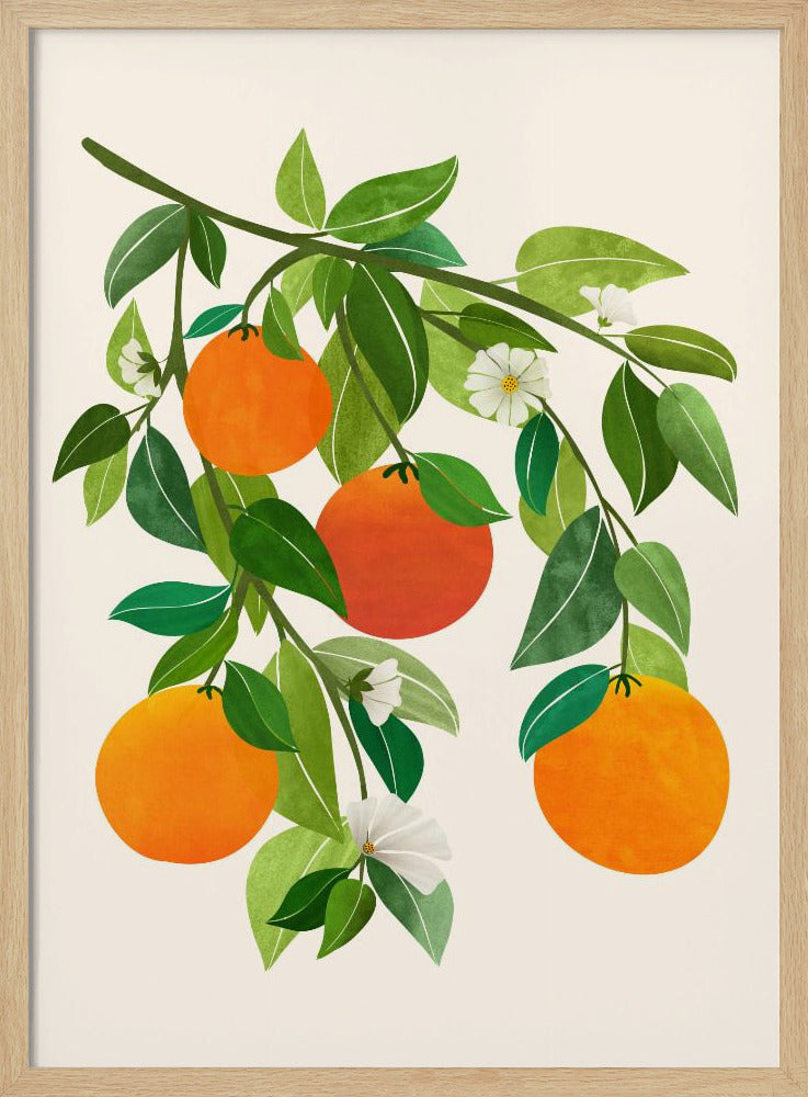 Sinaasappels en bloesems II | Poster