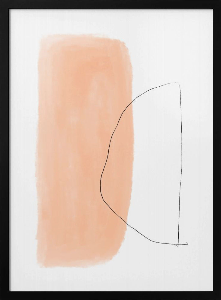 Peachy Contours | Poster