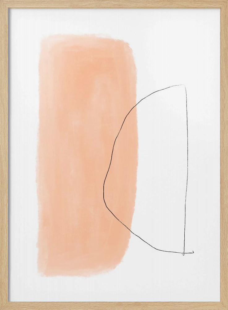Peachy Contours | Poster