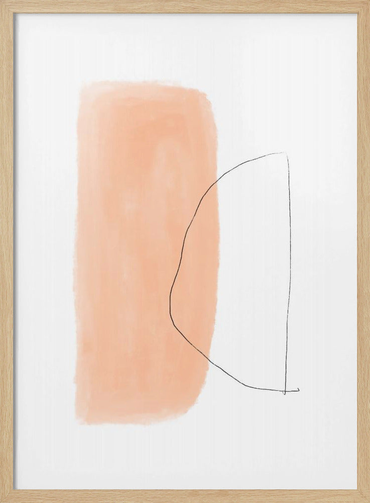 Peachy Contours | Poster