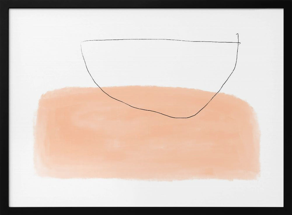 Bowl on Peach Canvas | Poster