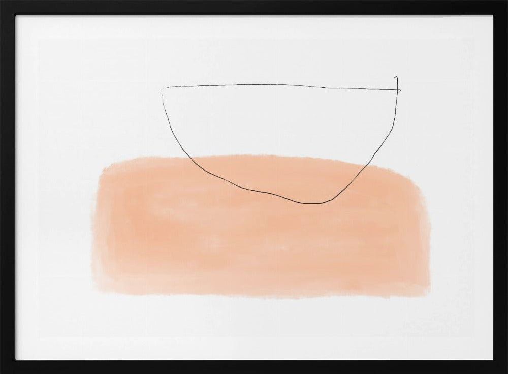 Bowl on Peach Canvas | Poster