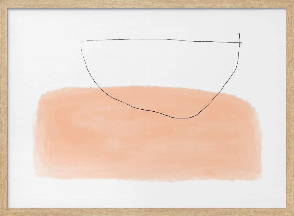 Bowl on Peach Canvas | Poster