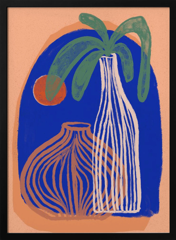 Blauwe Oase Vazen | Poster