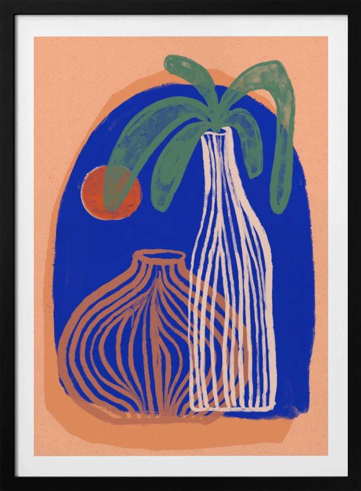 Blauwe Oase Vazen | Poster