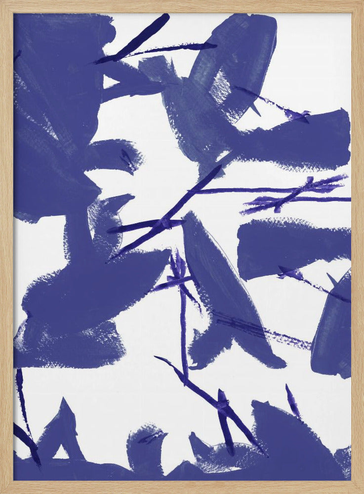 Blauwe bloemen nr. 3 | Poster
