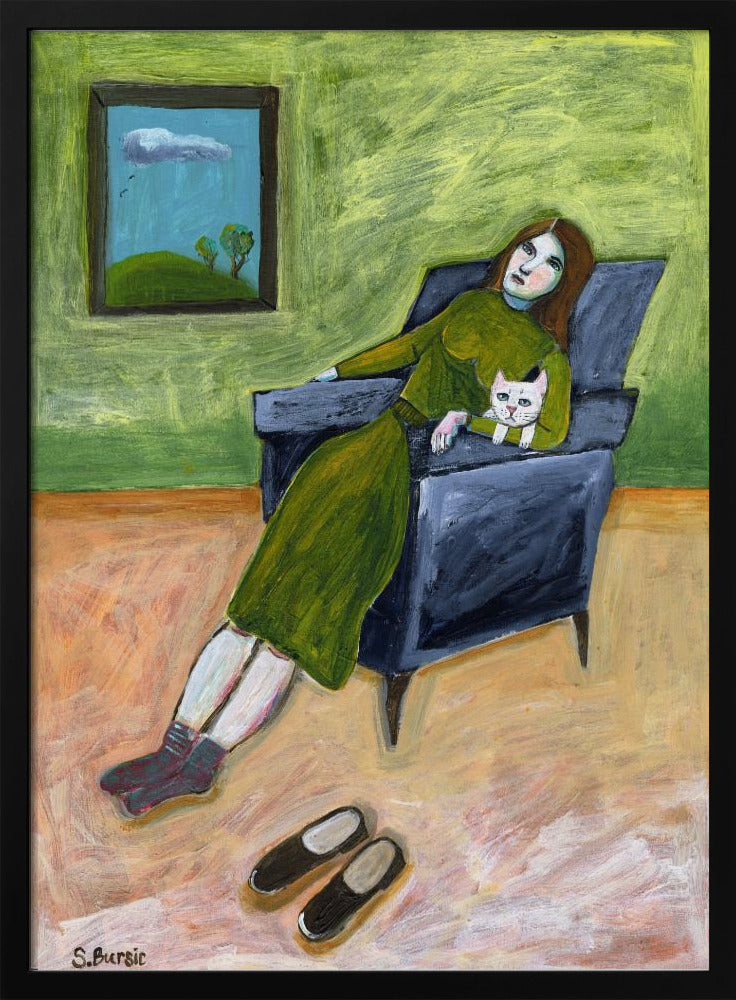 Lady with Cat | Poster