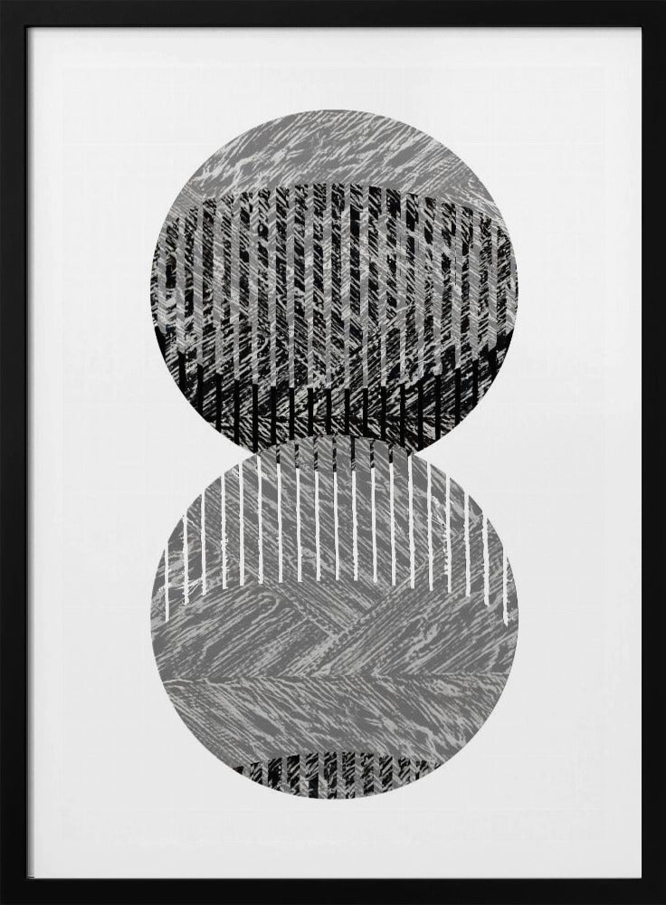 Zwartgrijze stippen Bauhaus nr. 3 | Poster