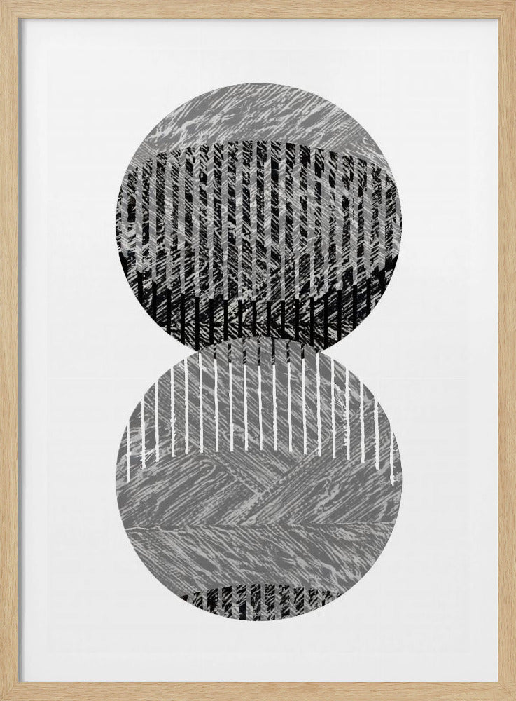 Zwartgrijze stippen Bauhaus nr. 3 | Poster