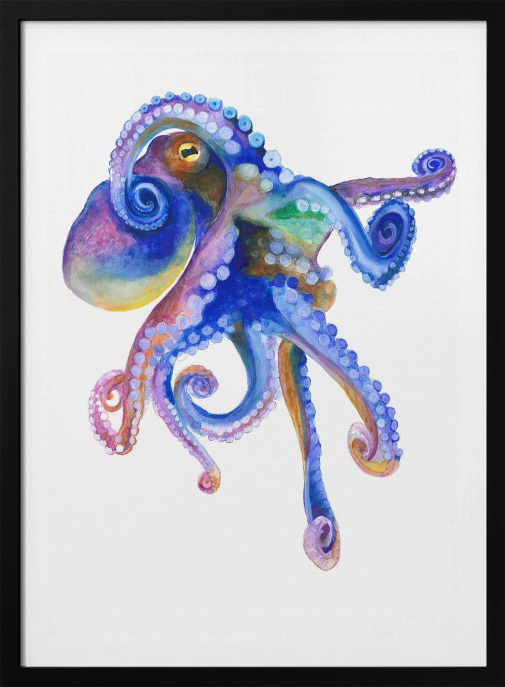 Blauwe zee-octopus | Poster