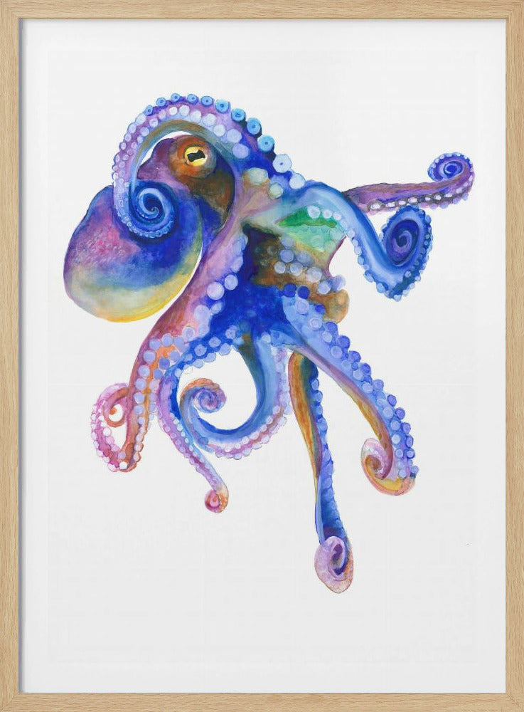 Blauwe zee-octopus | Poster