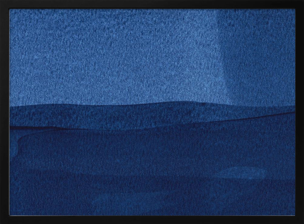 Blue Texture Flowing Vertical Lines | Poster