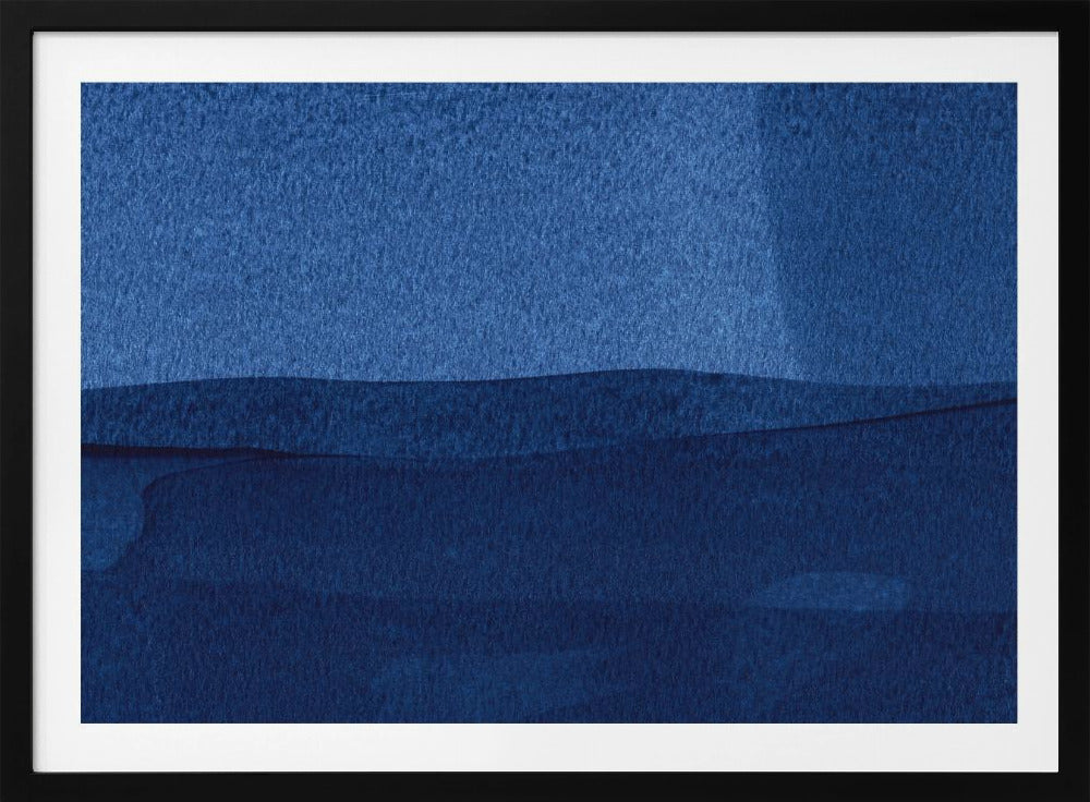 Blue Texture Flowing Vertical Lines | Poster