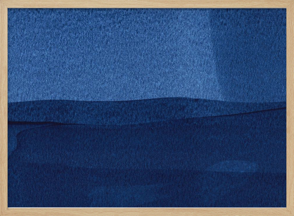 Blue Texture Flowing Vertical Lines | Poster