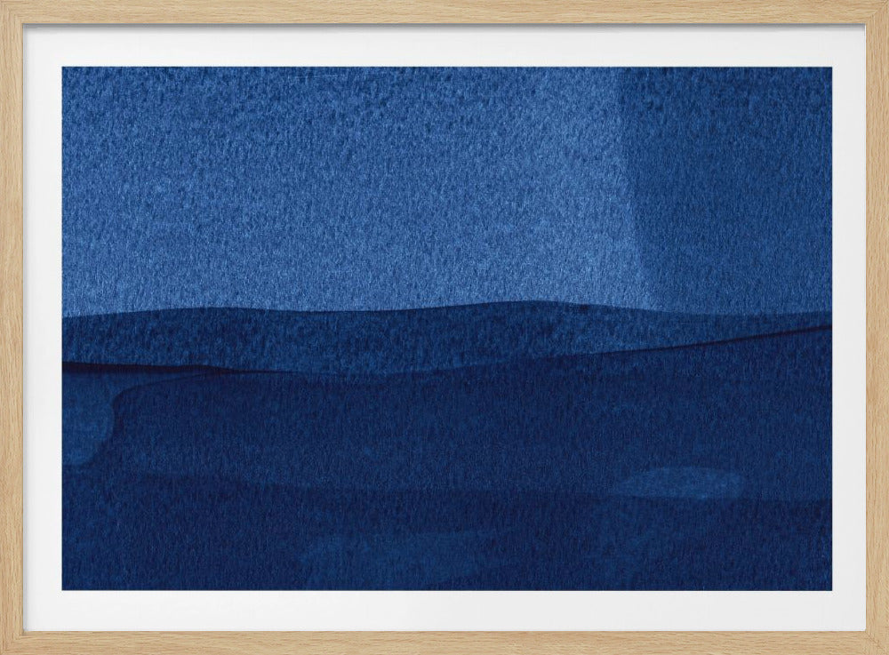 Blue Texture Flowing Vertical Lines | Poster
