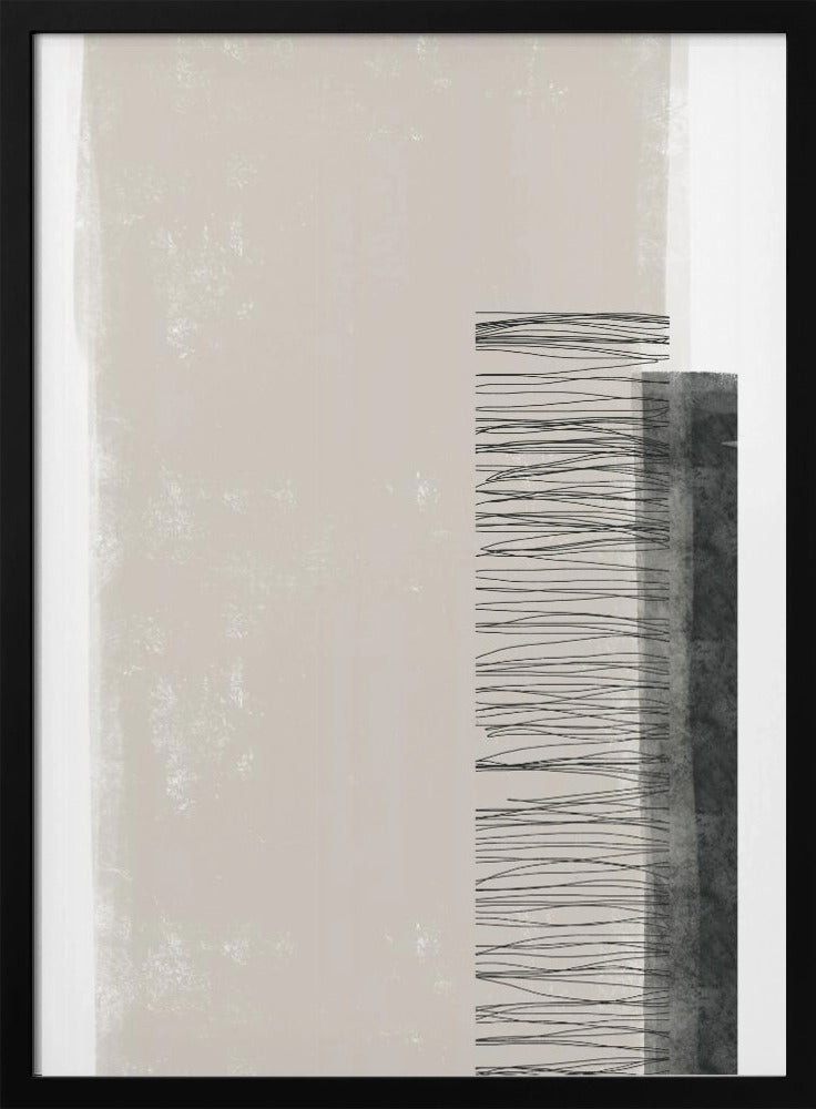 Monochroom palet met verticale lijnen | Poster