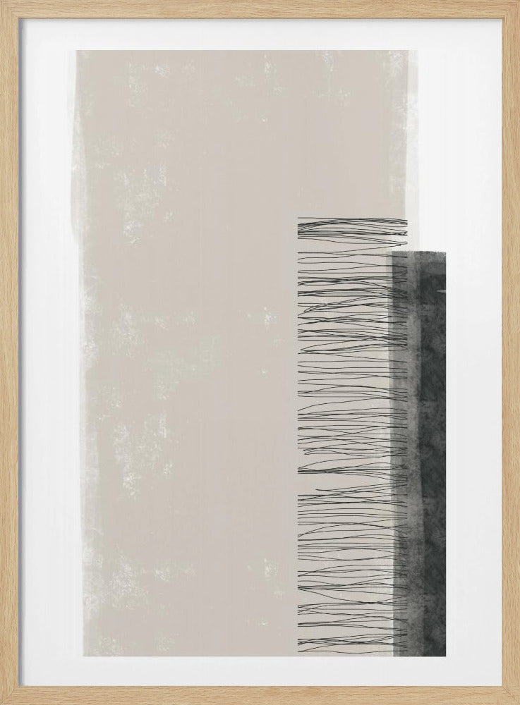 Monochroom palet met verticale lijnen | Poster