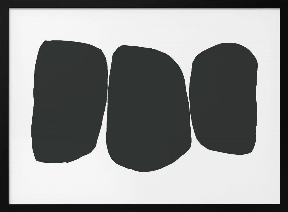 Black Irregular Shapes | Poster