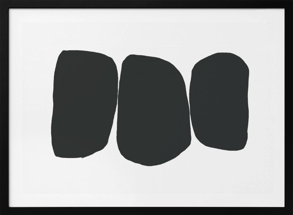 Black Irregular Shapes | Poster