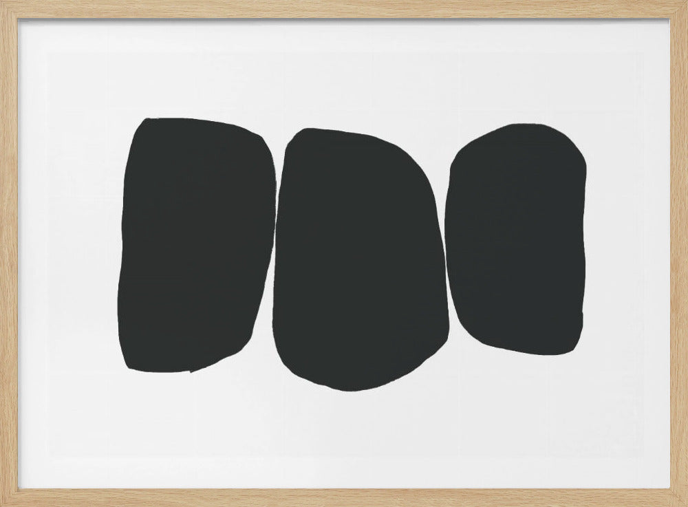 Black Irregular Shapes | Poster
