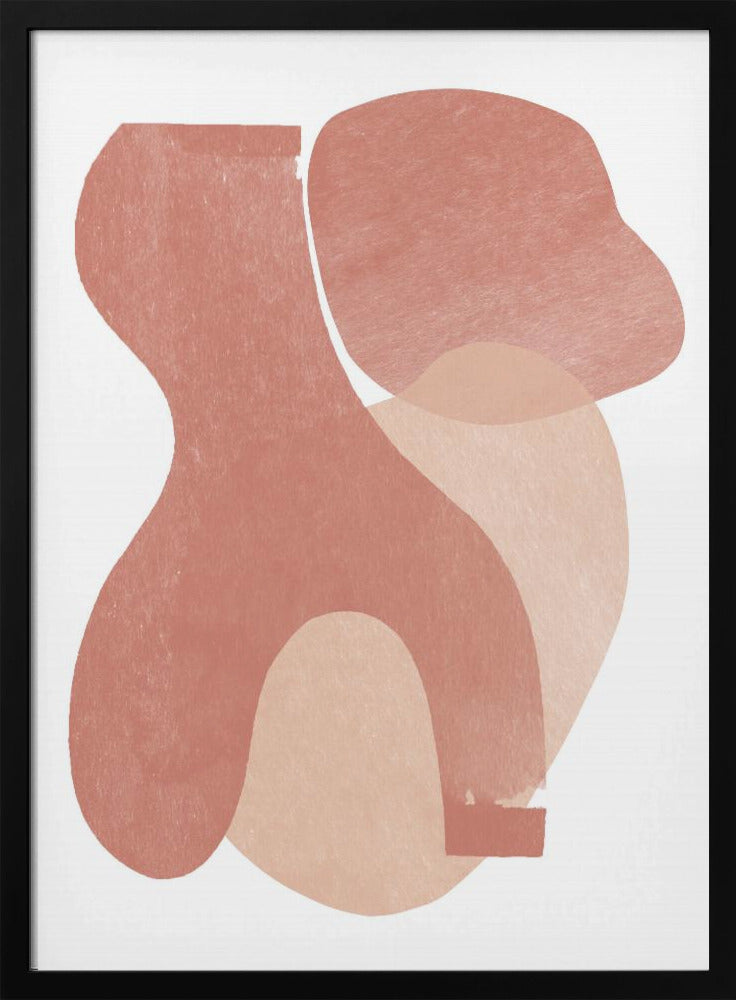 Peach Paper Cut Composition No.2 | Poster