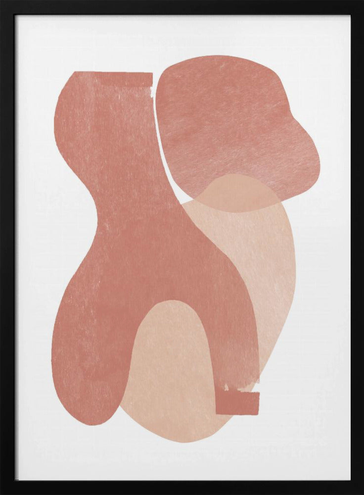 Peach Paper Cut Composition No.2 | Poster