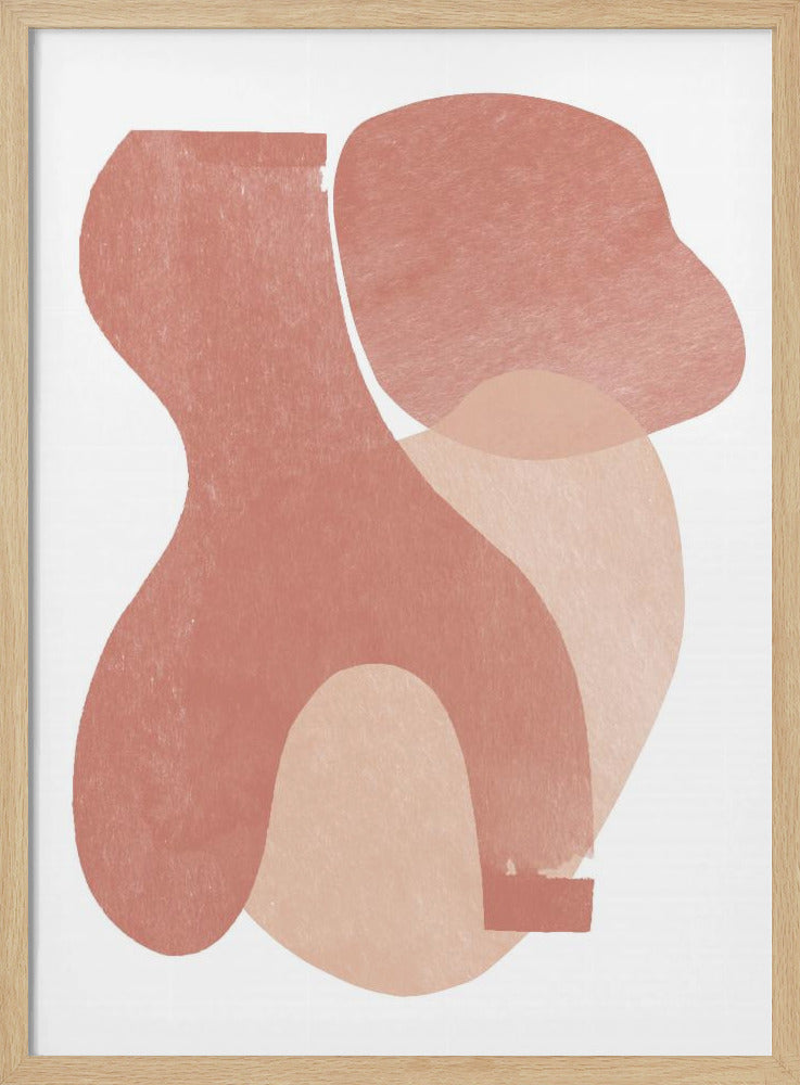 Peach Paper Cut Composition No.2 | Poster