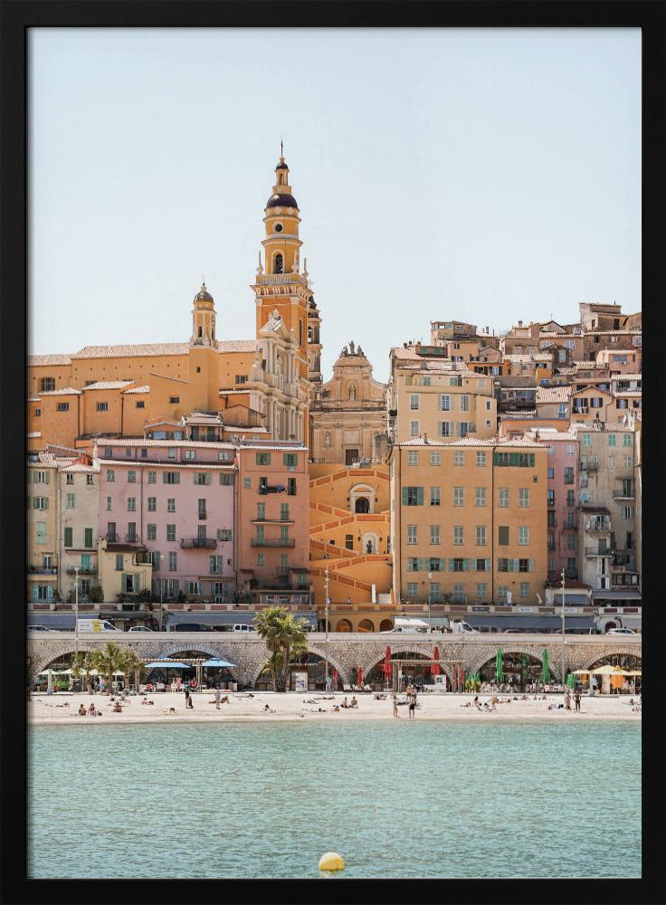 Skyline van Menton | Poster