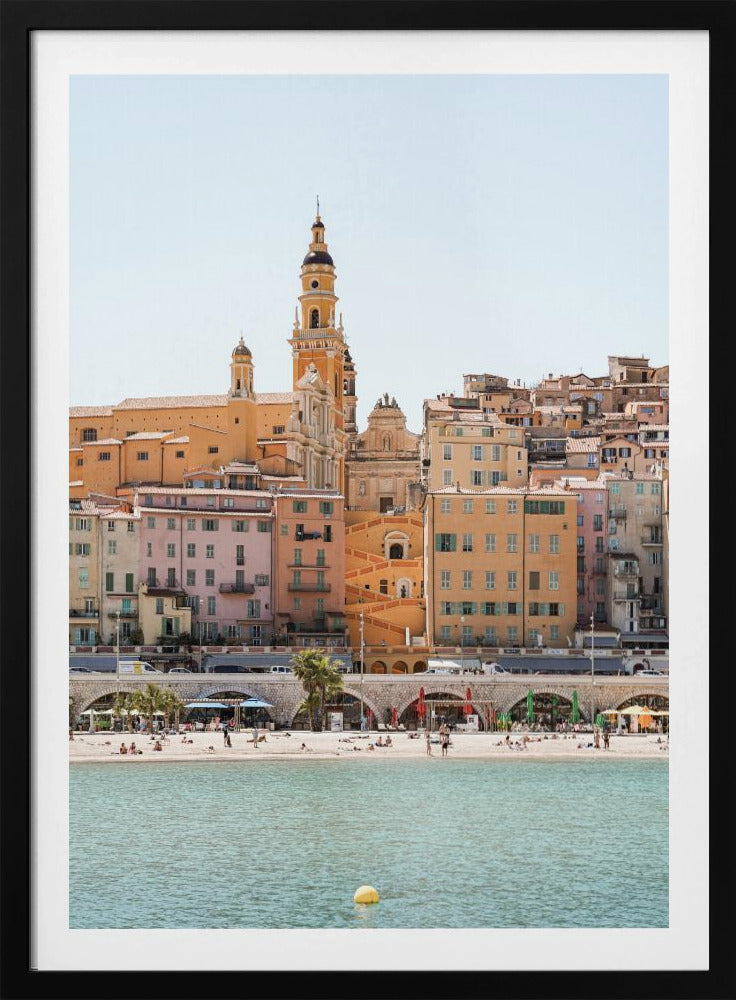 Skyline van Menton | Poster