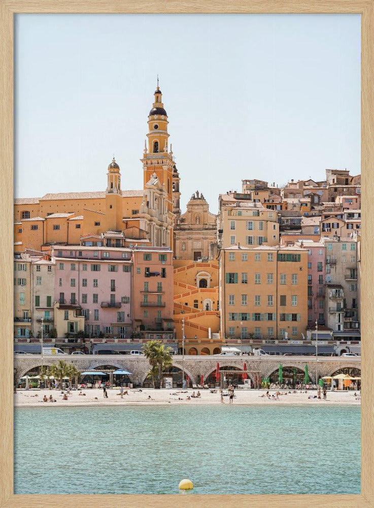 Skyline van Menton | Poster