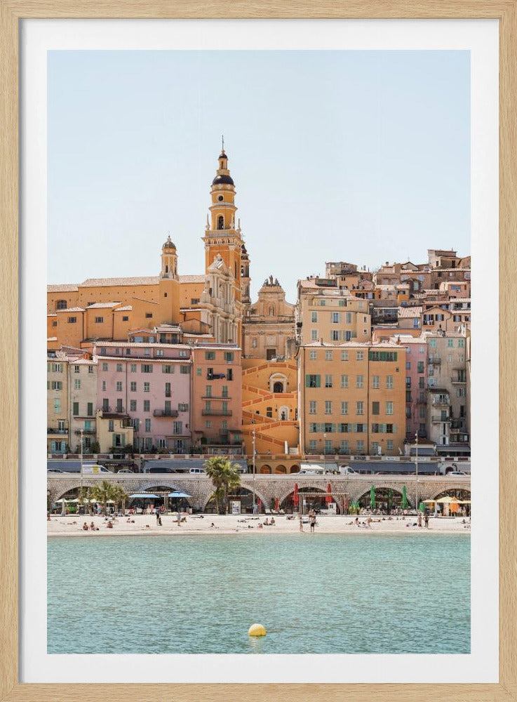 Skyline van Menton | Poster