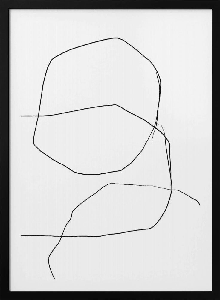 Black Lines On A White Background | Poster