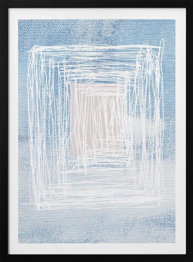 Witte lineaire patronen met geometrisch ontwerp | Poster