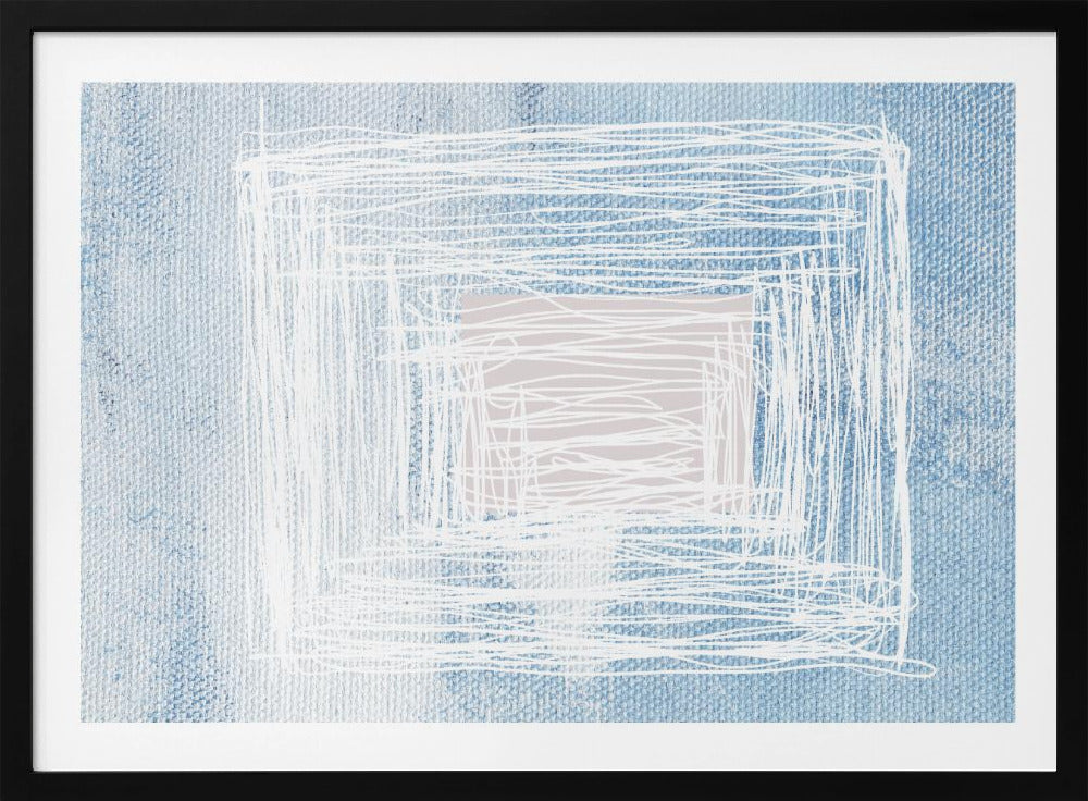 White Whirl Square | Poster