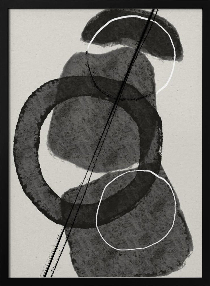 Monochrome cirkels | Poster