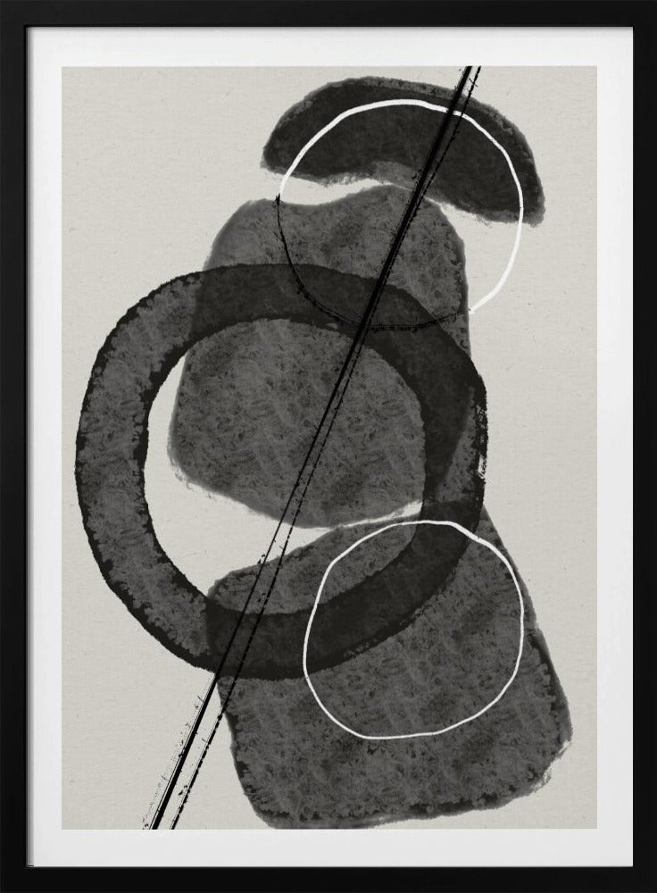 Monochrome cirkels | Poster