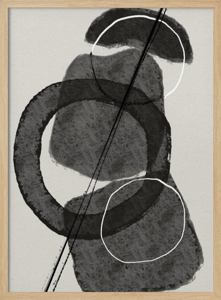 Monochrome cirkels | Poster