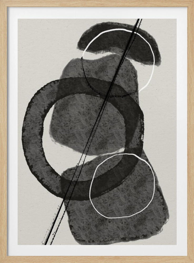 Monochrome cirkels | Poster