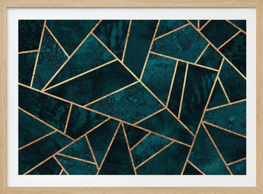 Diepblauwe steen | Poster